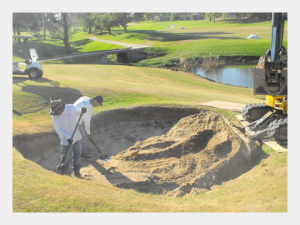 Superstition Springs Golf Course Bunker Renovations Under Construction 